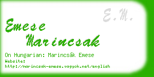 emese marincsak business card